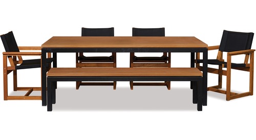 Coast 2000 Outdoor 6-pce - Bench & 4 x E2 Chairs Coast 2000 Outdoor 6-pce - Bench & 4 x E2 Chairs